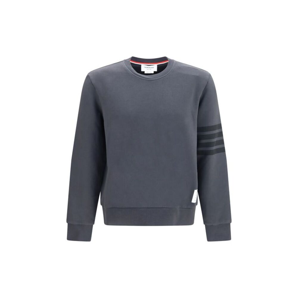 Thom Browne Men 4-Bar Cotton Crewneck Sweatshirt